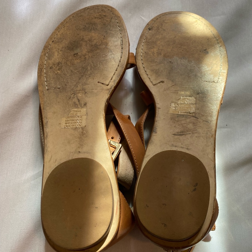 Louise Et. Cie Leather Tan Sandals Size 10 - Picture 6 of 8